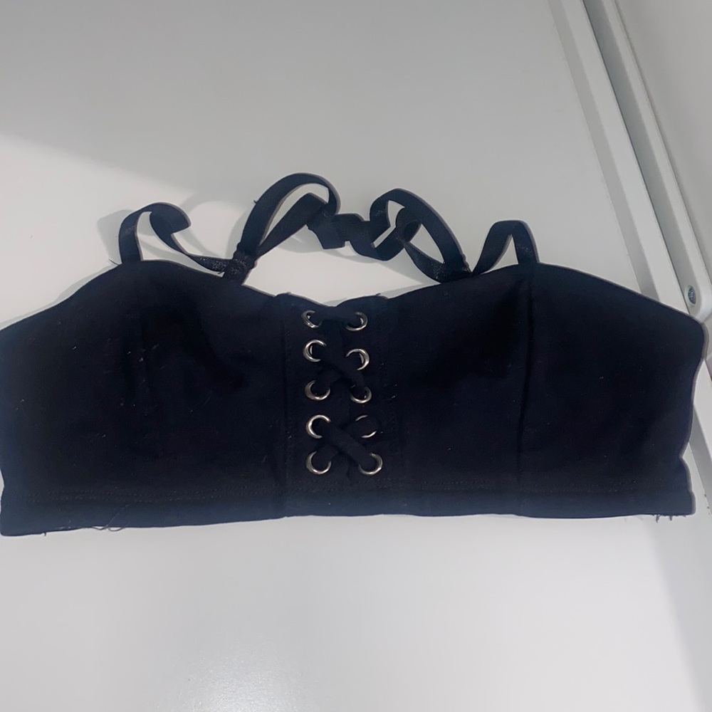 Black bra top